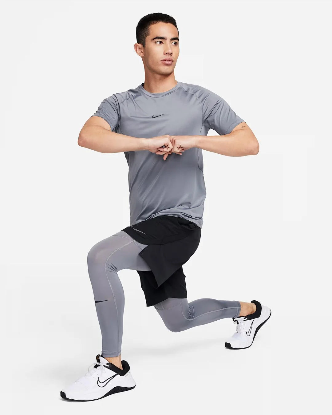 NIKE Pro Men's Dri-Fit Fitness Tights -  Smoke Grey/Black on triQUIP Sports