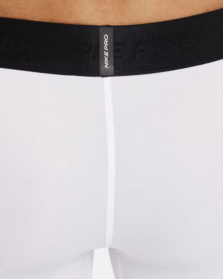 NIKE Pro Men's Dri-Fit Fitness Tights -  White/Black on triQUIP Sports