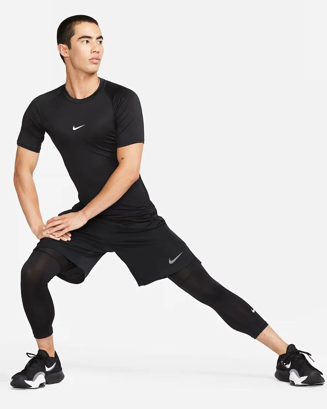 NIKE Pro Men's Dri-Fit Tight Short Sleeve Fitness Top on triQUIP Sports