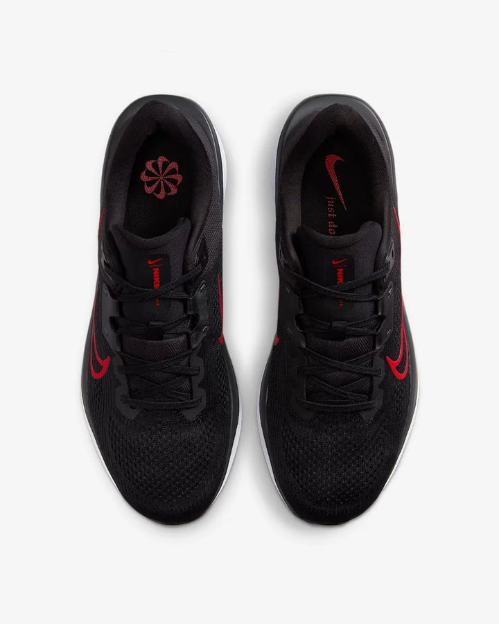 NIKE Quest 6 Men's Road Running Shoes - Black/White/University Red on triQUIP Sports