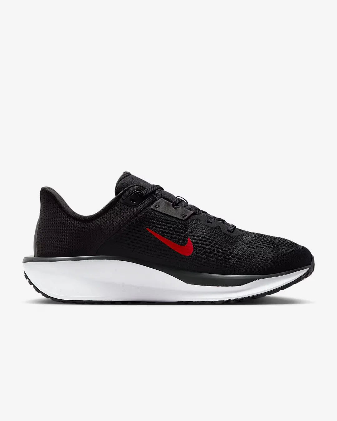 NIKE Quest 6 Men's Road Running Shoes - Black/White/University Red on triQUIP Sports