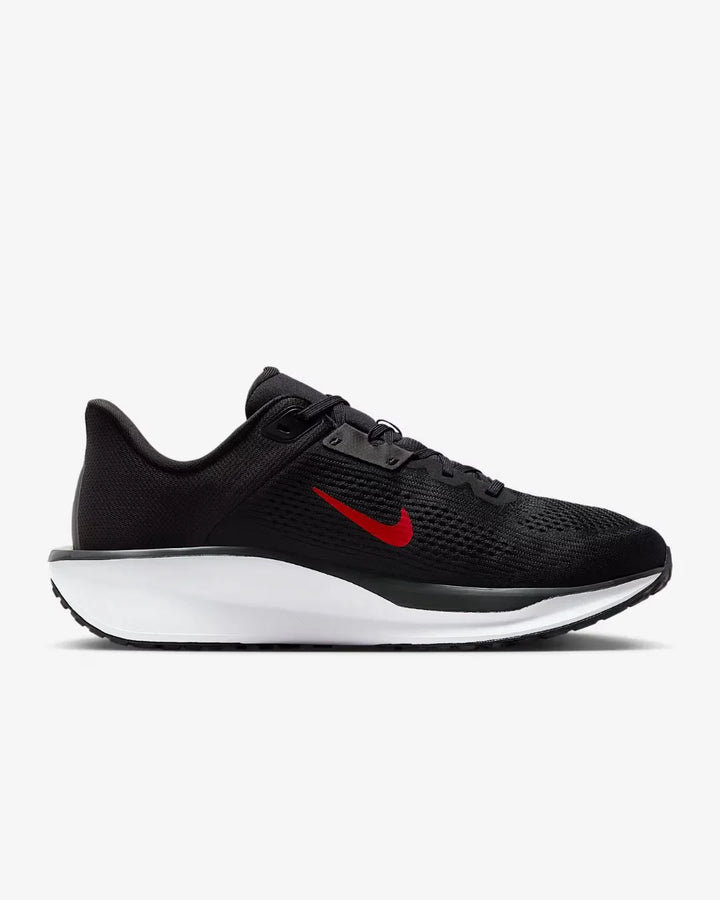 NIKE Quest 6 Men's Road Running Shoes - Black/White/University Red on triQUIP Sports