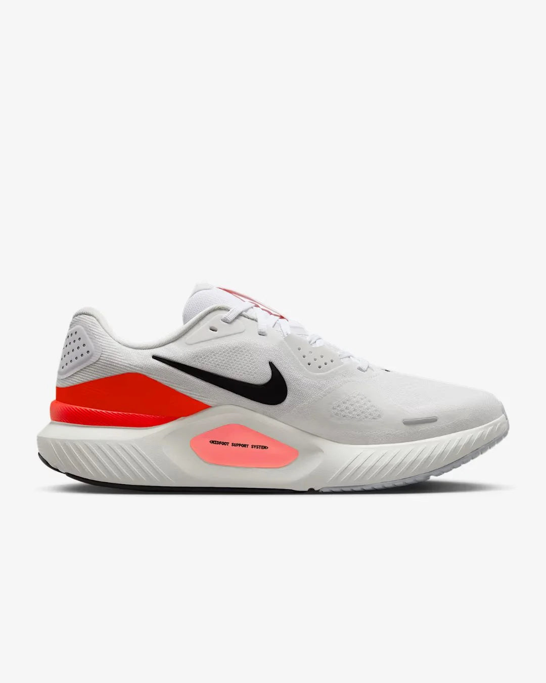 NIKE Structure 26 Men's Running Shoes - White/Bright Crimson/Photon Dust/Black on triQUIP Sports