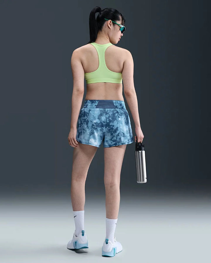 NIKE Swoosh Medium Support Women's Padded Sports Bra - Barely Volt/White on triQUIP Sports