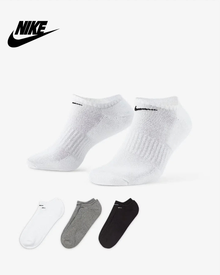 NIKE Everyday Cushioned Training No Show Socks (3-Pairs) - Multi Color