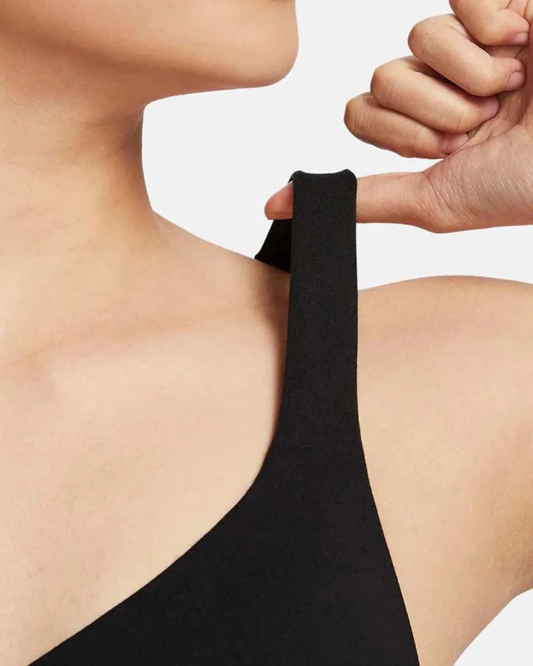 NIKE Indy High Support Women's Padded Adjustable Sports Bra - Black/Black/Black on triQUIP Sports