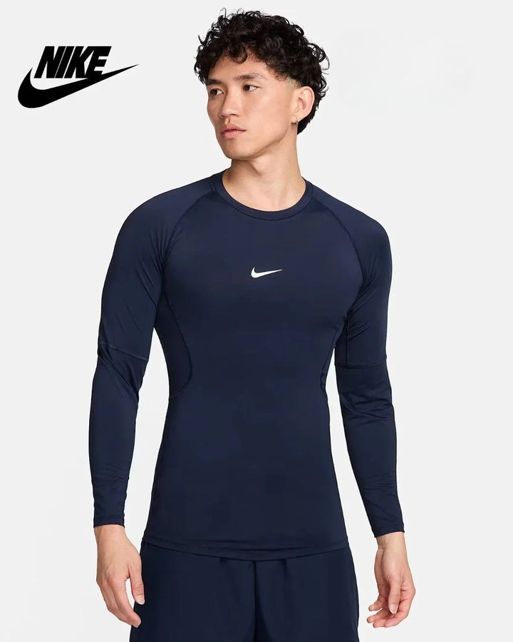 NIKE Pro Men's Dri-Fit Tight Long Sleeve Fitness Top on triQUIP Sports