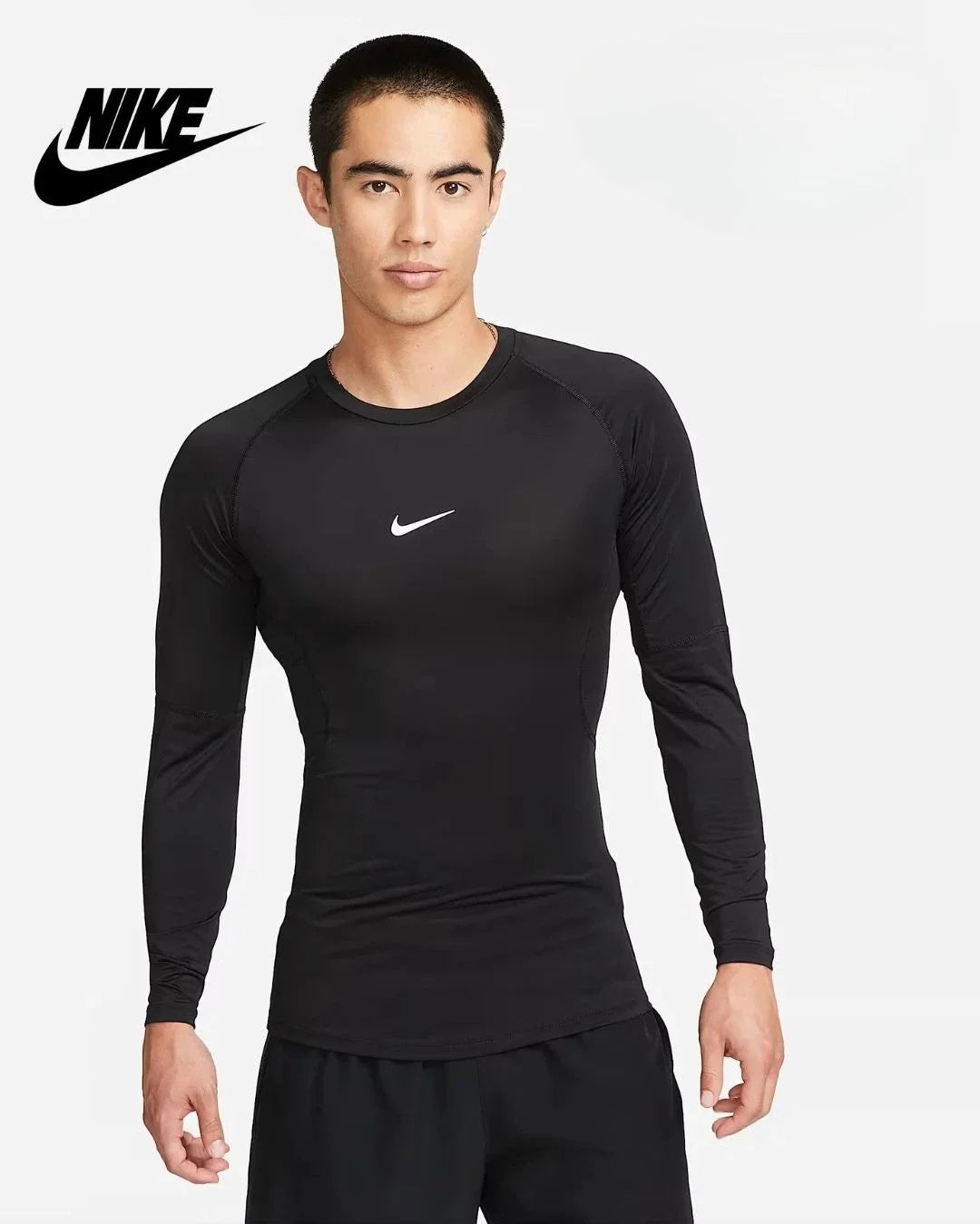 NIKE Pro Men's Dri-Fit Tight Long Sleeve Fitness Top on triQUIP Sports