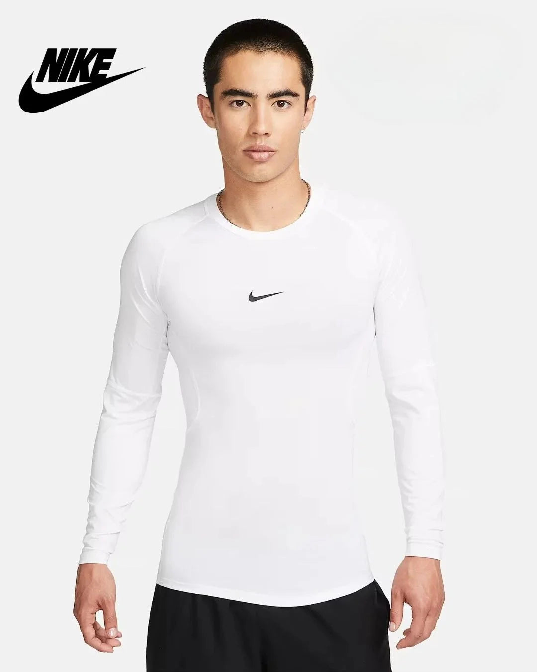 NIKE Pro Men's Dri-Fit Tight Long Sleeve Fitness Top on triQUIP Sports