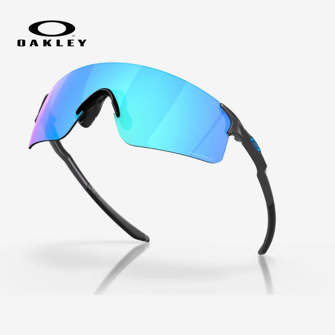 OAKLEY EVZero™ Blades Sunglasses - Prizm Sapphire Lenses, Steel Frame on triQUIP Sports