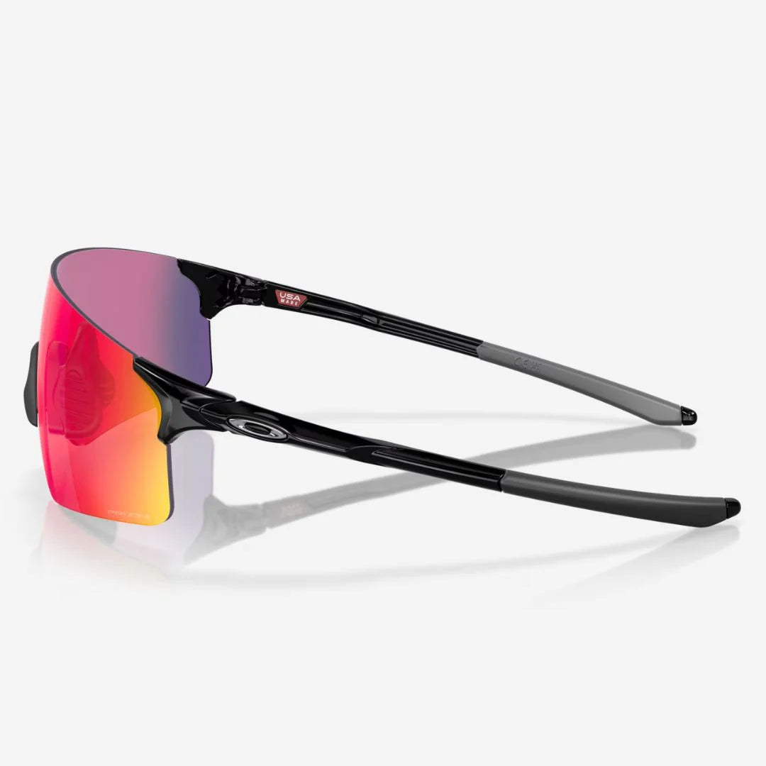 OAKLEY EVZero™ Blades (Low Bridge Fit) Sunglasses - Prizm Road Lenses, Polished Black Frame on triQUIP Sports