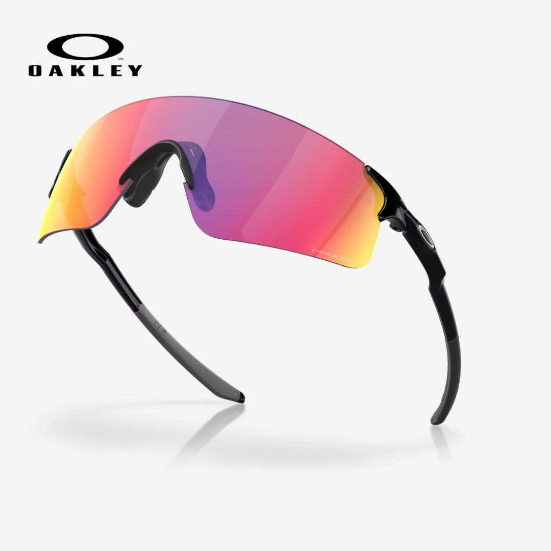 OAKLEY EVZero™ Blades (Low Bridge Fit) Sunglasses - Prizm Road Lenses, Polished Black Frame on triQUIP Sports