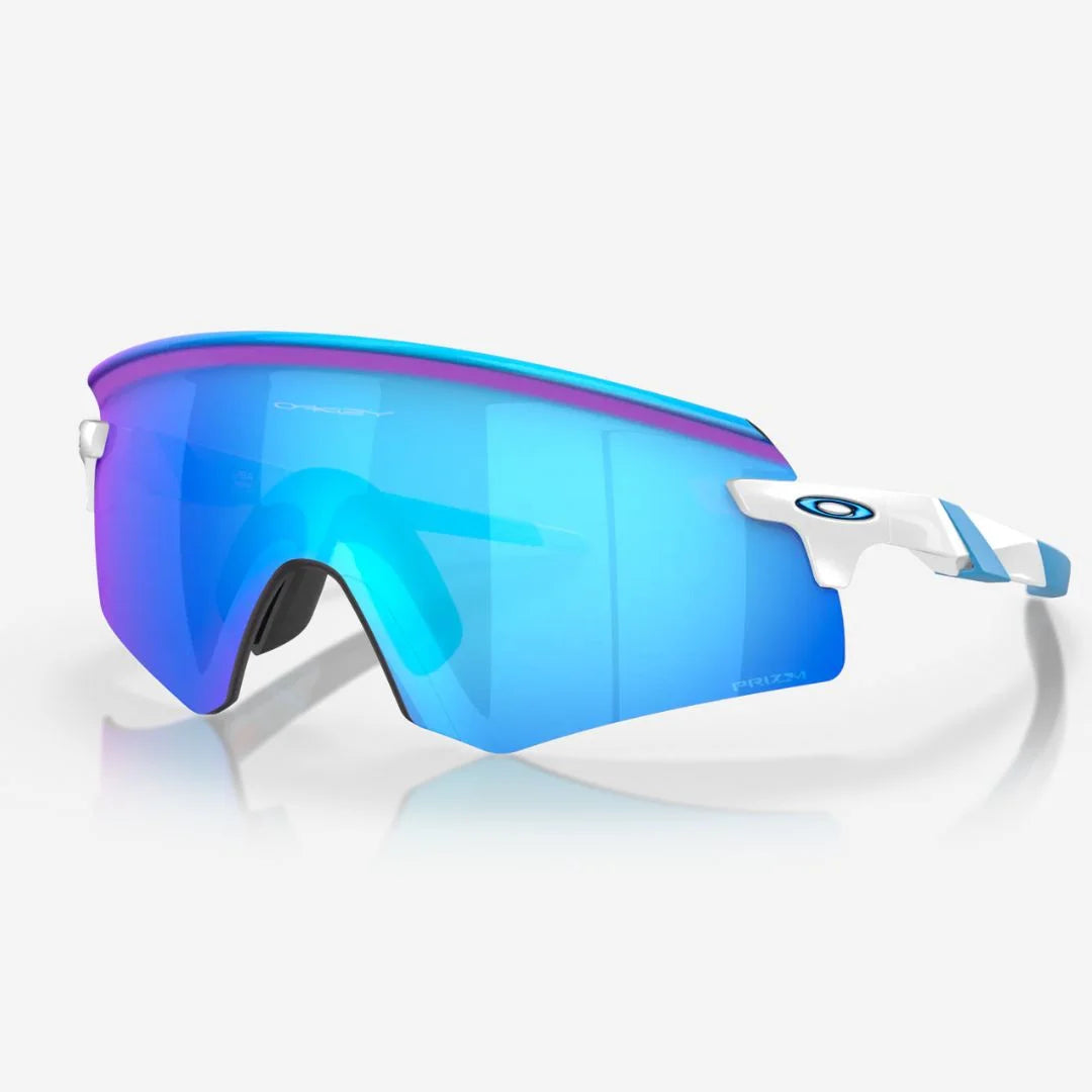 OAKLEY Encoder Sunglasses - Prizm Sapphire Lenses, Polished White Frame on triQUIP Sports