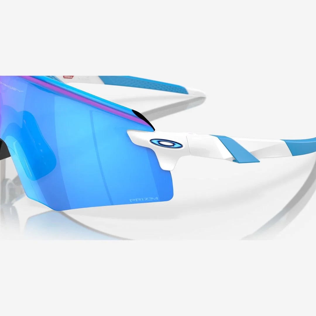 OAKLEY Encoder Sunglasses - Prizm Sapphire Lenses, Polished White Frame on triQUIP Sports