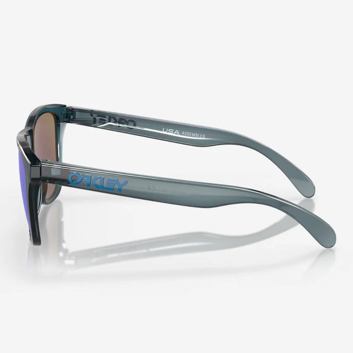 OAKLEY Frogskins™ Sunglasses - Prizm Sapphire Polarized Lenses, Crystal Black Frame on triQUIP Sports