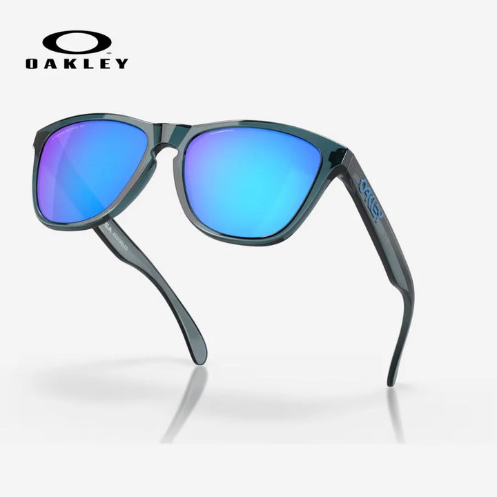 OAKLEY Frogskins™ Sunglasses - Prizm Sapphire Polarized Lenses, Crystal Black Frame on triQUIP Sports