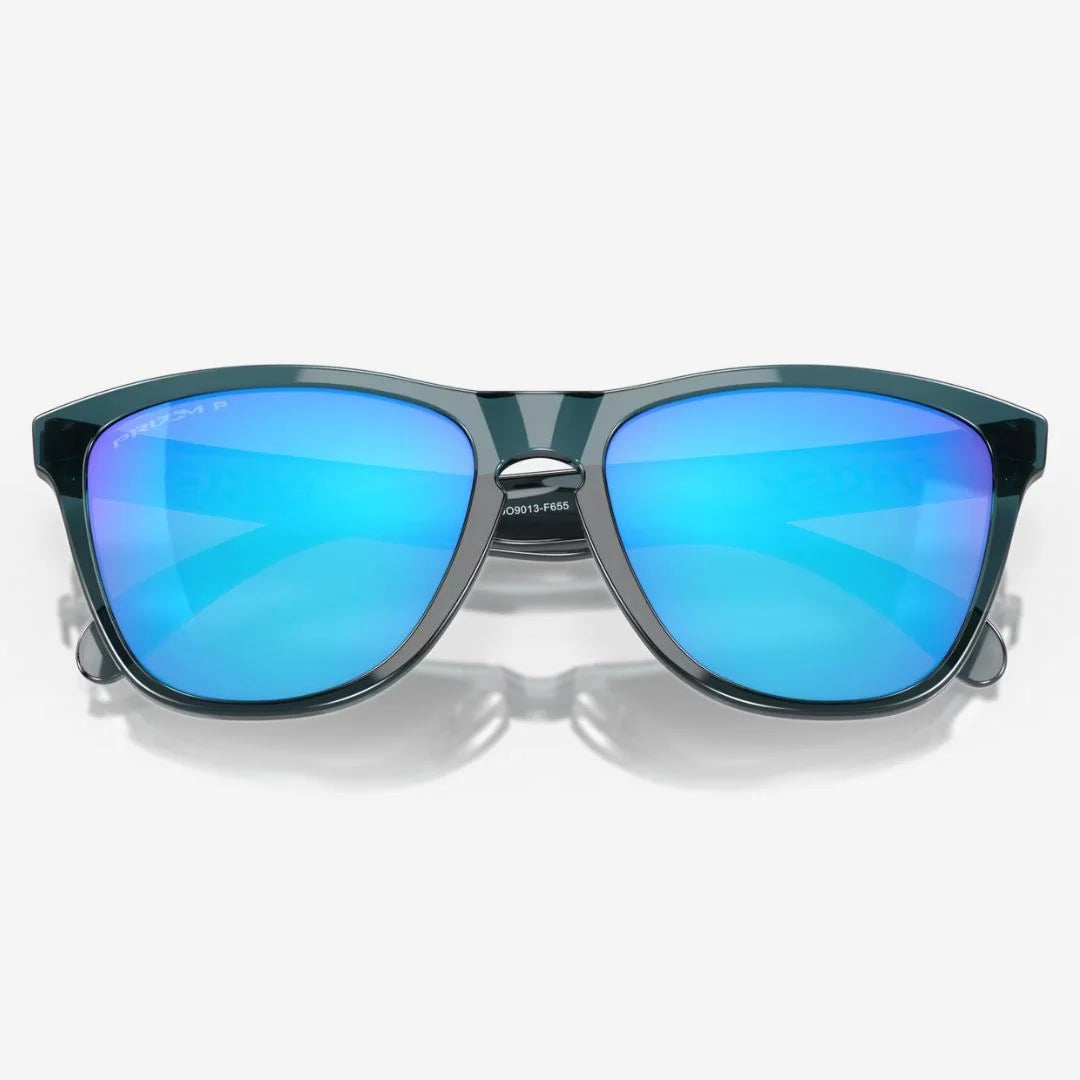 OAKLEY Frogskins™ Sunglasses - Prizm Sapphire Polarized Lenses, Crystal Black Frame on triQUIP Sports