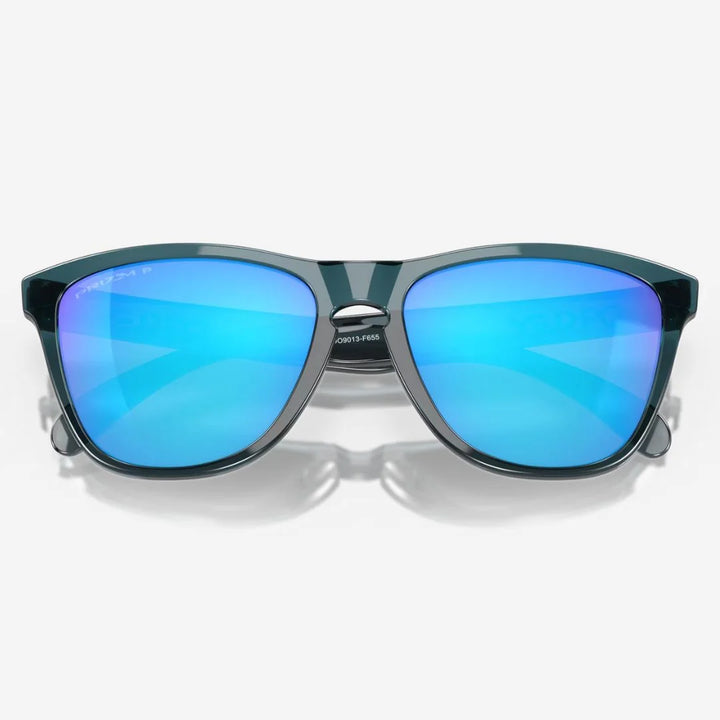 OAKLEY Frogskins™ Sunglasses - Prizm Sapphire Polarized Lenses, Crystal Black Frame on triQUIP Sports