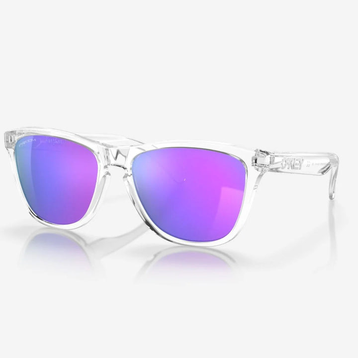 OAKLEY Frogskins™ Sunglasses - Prizm Violet Lenses, Polished Clear Frame on triQUIP Sports