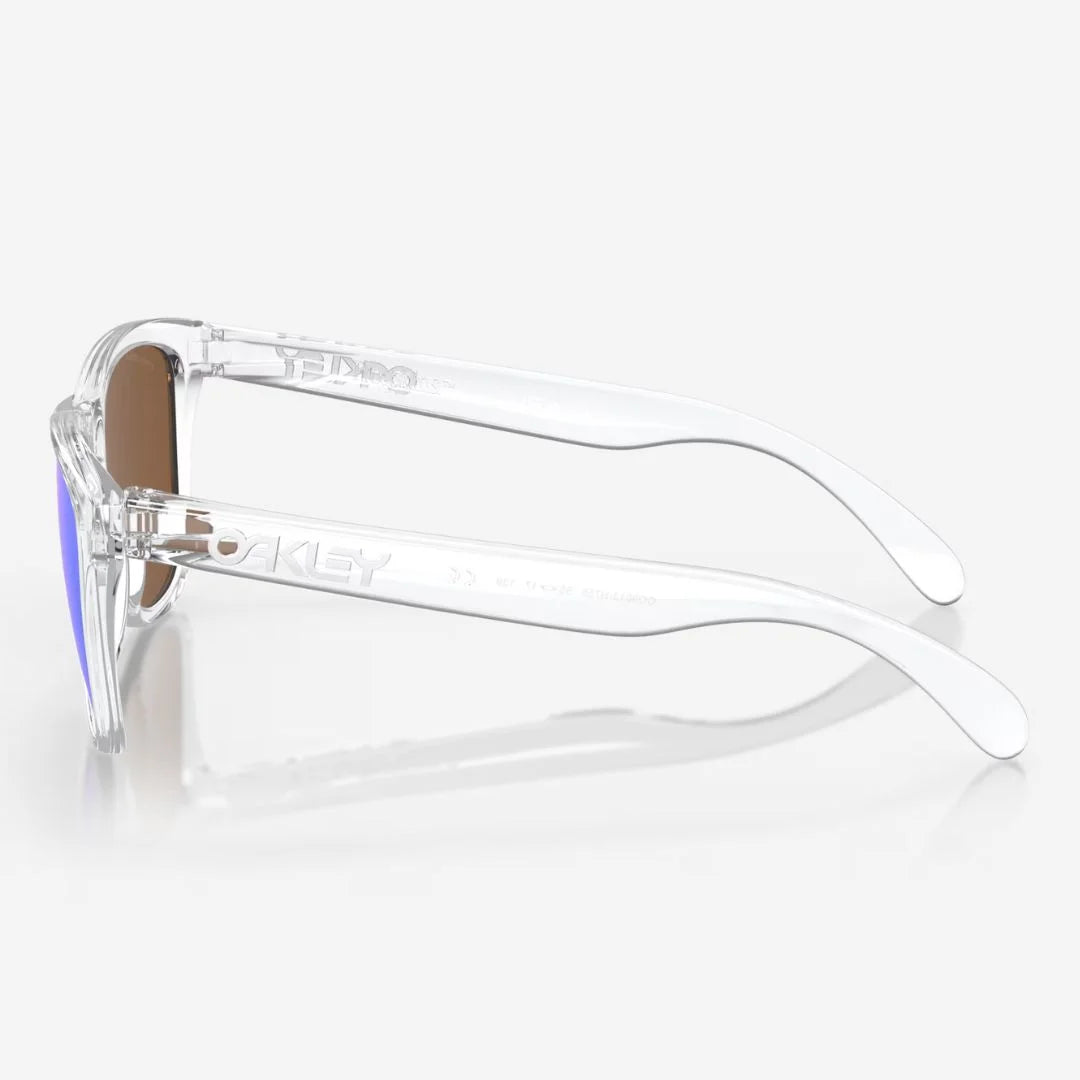 OAKLEY Frogskins™ Sunglasses - Prizm Violet Lenses, Polished Clear Frame on triQUIP Sports