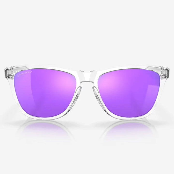 OAKLEY Frogskins™ Sunglasses - Prizm Violet Lenses, Polished Clear Frame on triQUIP Sports