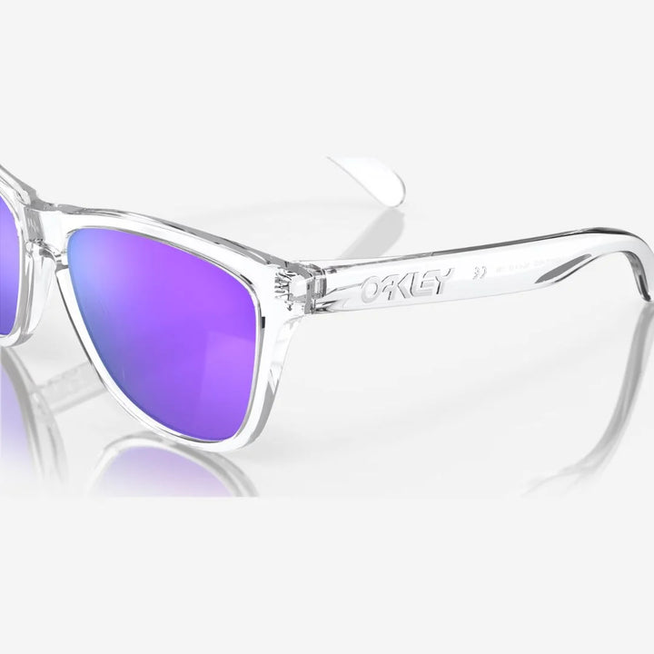 OAKLEY Frogskins™ Sunglasses - Prizm Violet Lenses, Polished Clear Frame on triQUIP Sports