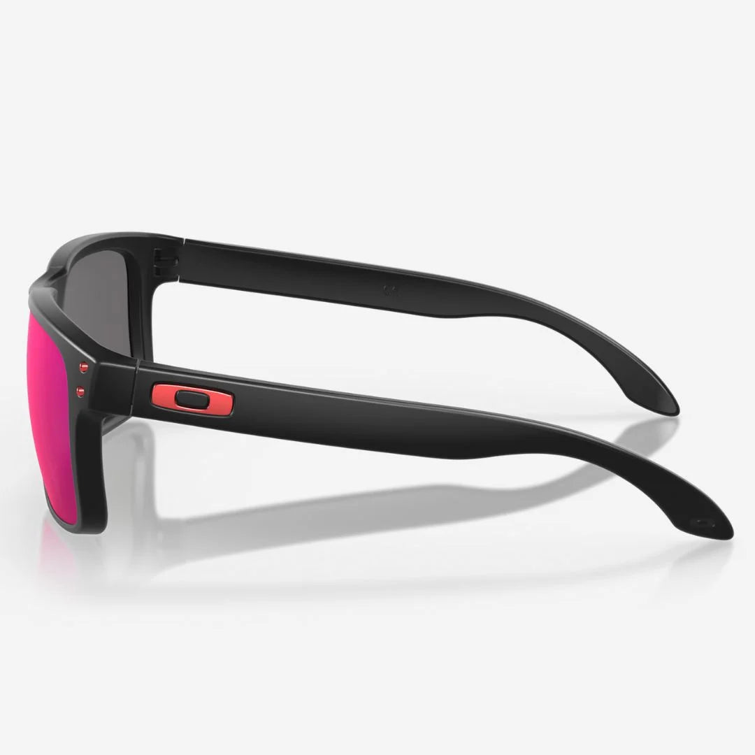 OAKLEY Holbrook™ Sunglasses - Red Iridium Lenses, Matte Black Frame on triQUIP Sports