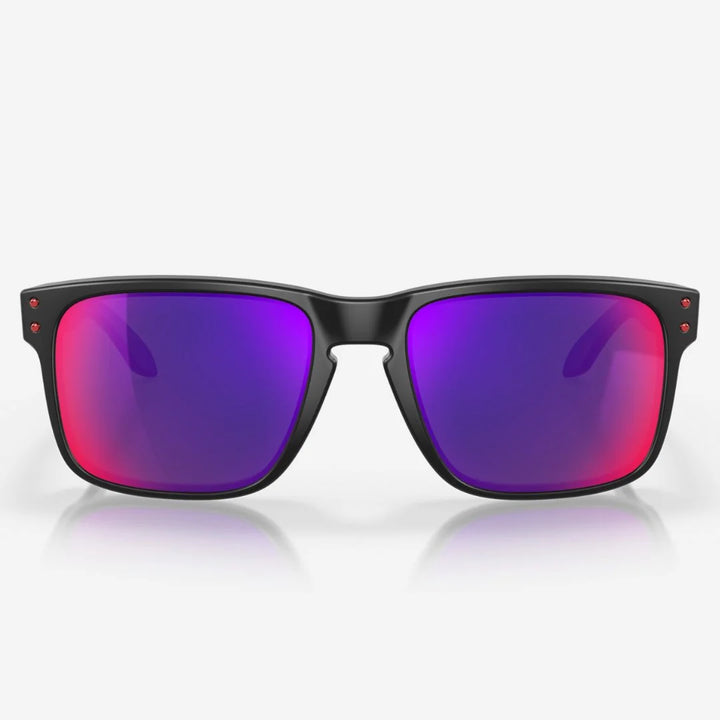 OAKLEY Holbrook™ Sunglasses - Red Iridium Lenses, Matte Black Frame on triQUIP Sports