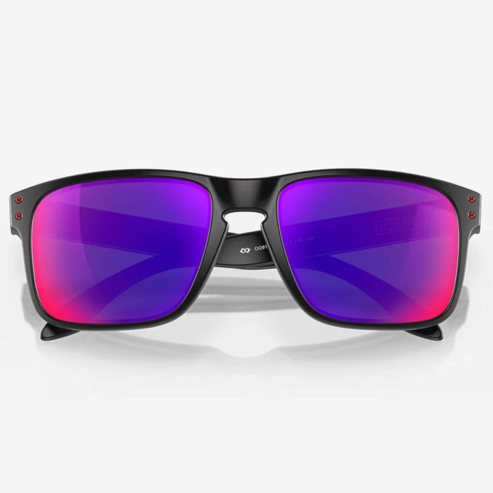 OAKLEY Holbrook™ Sunglasses - Red Iridium Lenses, Matte Black Frame on triQUIP Sports