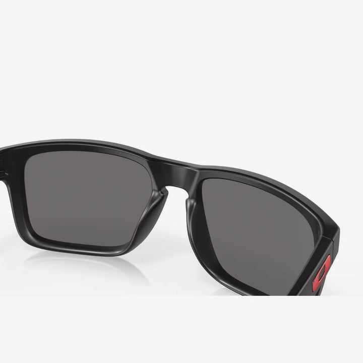OAKLEY Holbrook™ Sunglasses - Red Iridium Lenses, Matte Black Frame on triQUIP Sports