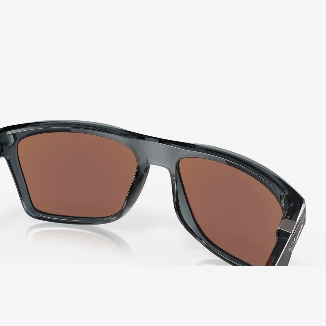 OAKLEY Leffingwell Sunglasses - Prizm Deep Water Polarized Lenses, Crystal Black Frame on triQUIP Sports