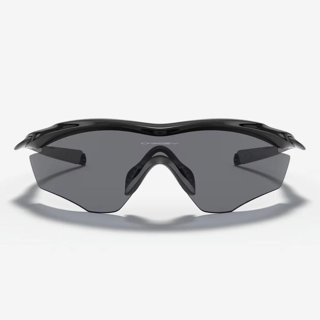 OAKLEY M2 Frame XL Sunglasses - Grey Lenses,  Polished Black Frame on triQUIP Sports