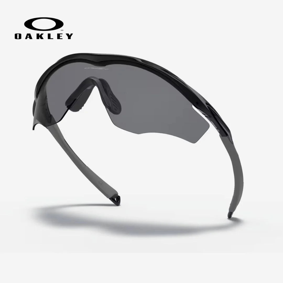 OAKLEY M2 Frame XL Sunglasses - Grey Lenses,  Polished Black Frame on triQUIP Sports