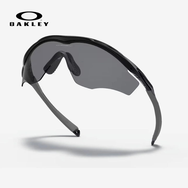OAKLEY M2 Frame XL Sunglasses - Grey Lenses,  Polished Black Frame on triQUIP Sports