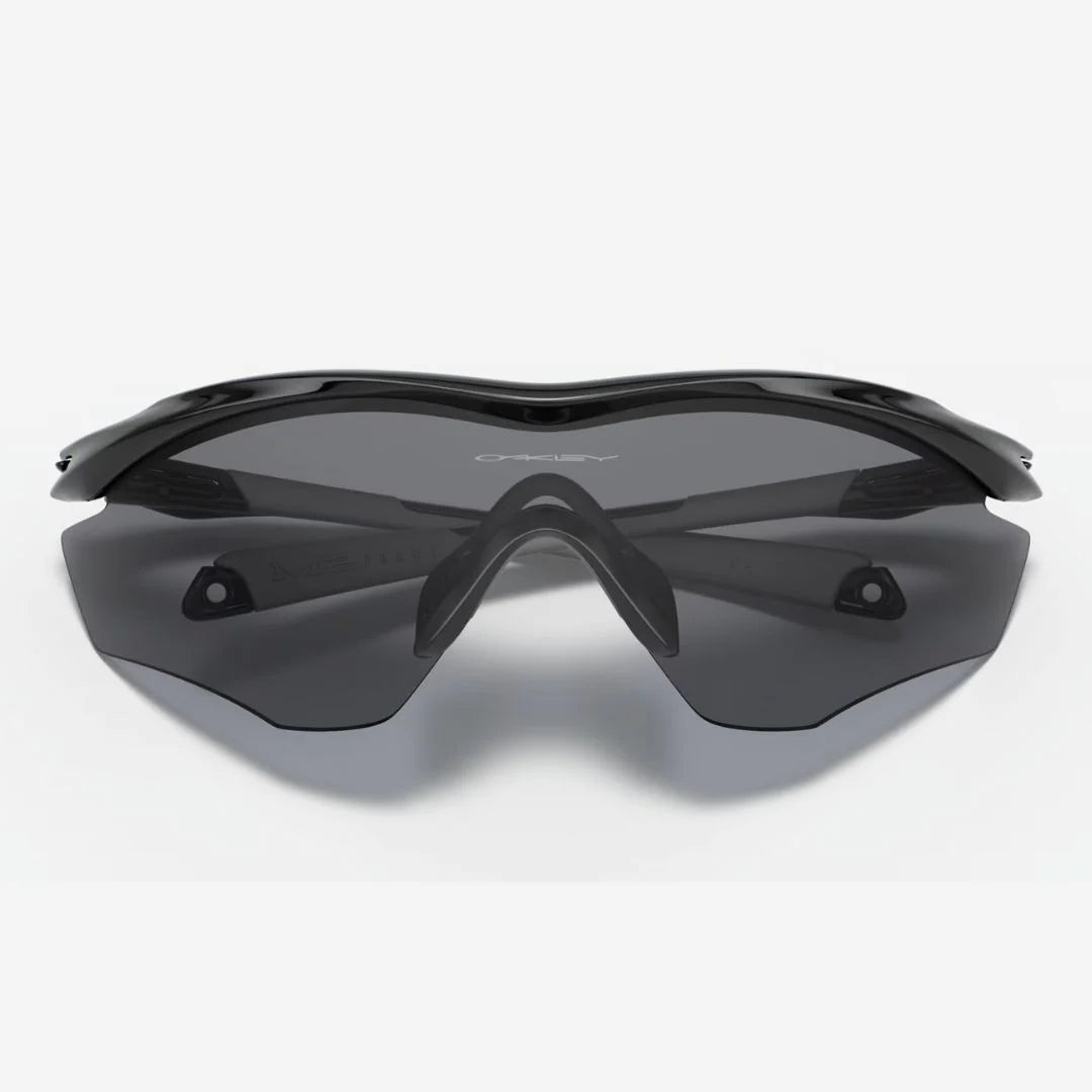 OAKLEY M2 Frame XL Sunglasses - Grey Lenses,  Polished Black Frame on triQUIP Sports