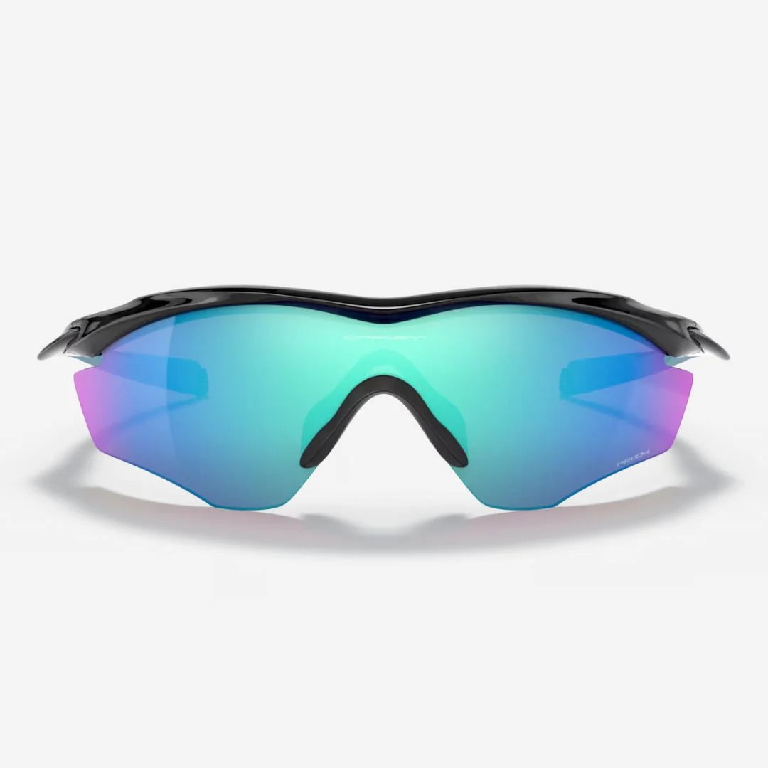 OAKLEY M2 Frame XL Sunglasses - Prizm Sapphire Lenses, Polished Black Frame on triQUIP Sports