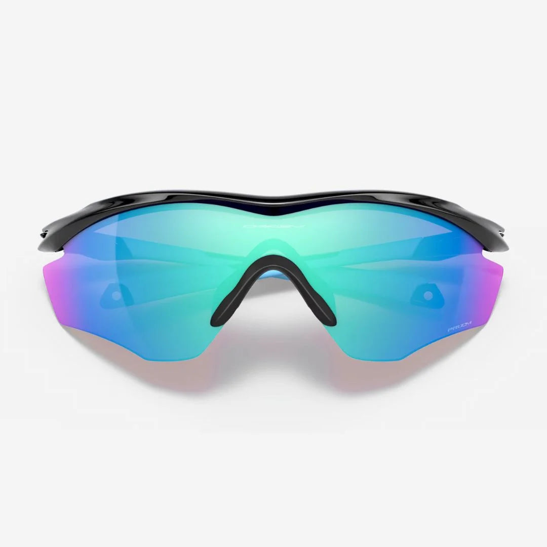 OAKLEY M2 Frame XL Sunglasses - Prizm Sapphire Lenses, Polished Black Frame on triQUIP Sports
