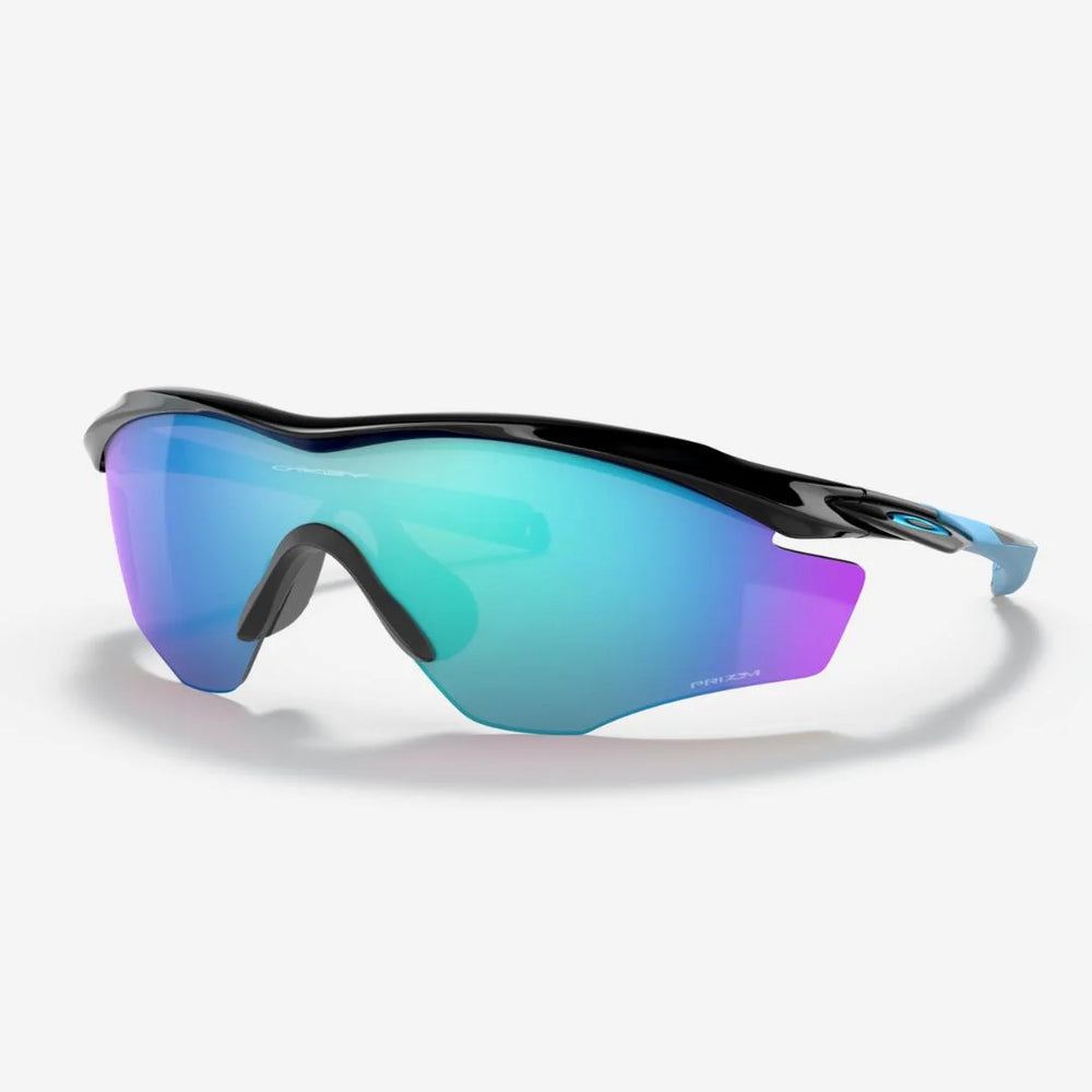 OAKLEY M2 Frame XL Sunglasses - Prizm Sapphire Lenses, Polished Black Frame on triQUIP Sports