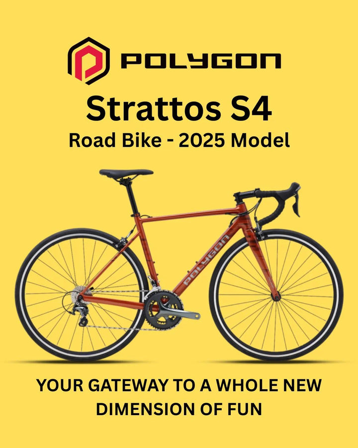 POLYGON Strattos S4 Road Bikes 2025 on triQUIP Sports