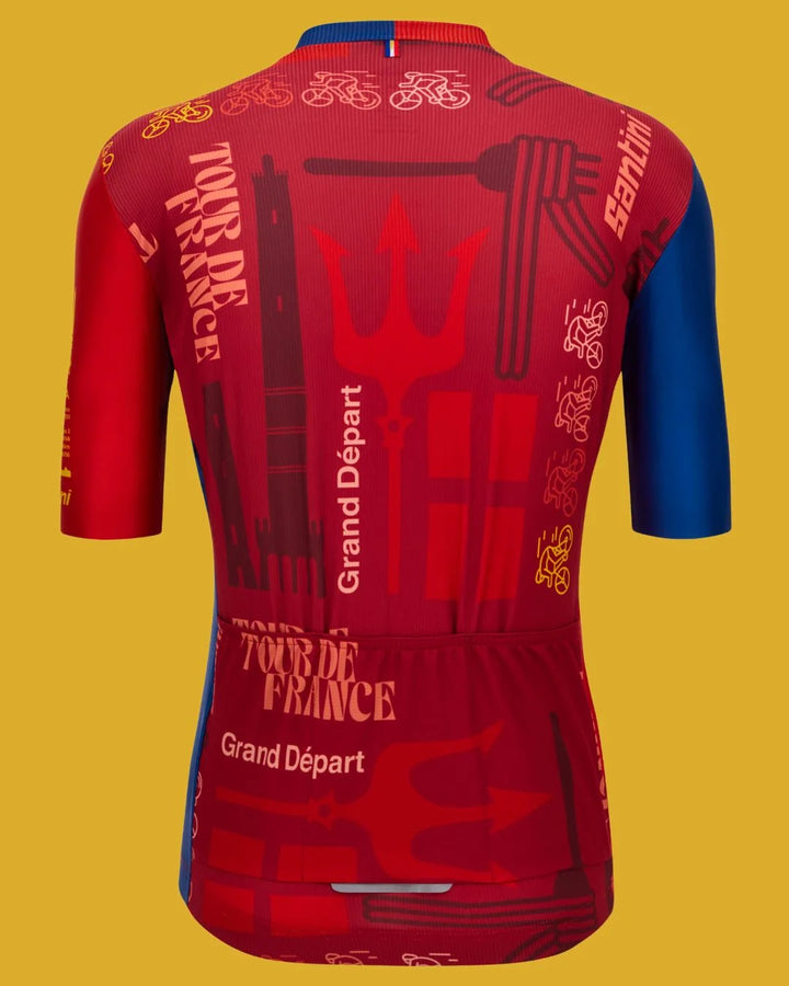 SANTINI Tour De France Bologna Men Cycling Jersey on triQUIP Sports