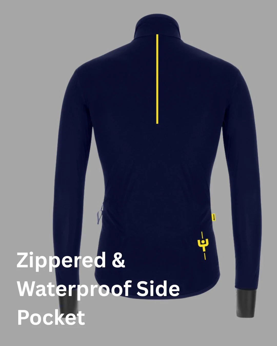 SANTINI Le Maillot Jaune Men Cycling Rain Jacket on triQUIP Sports