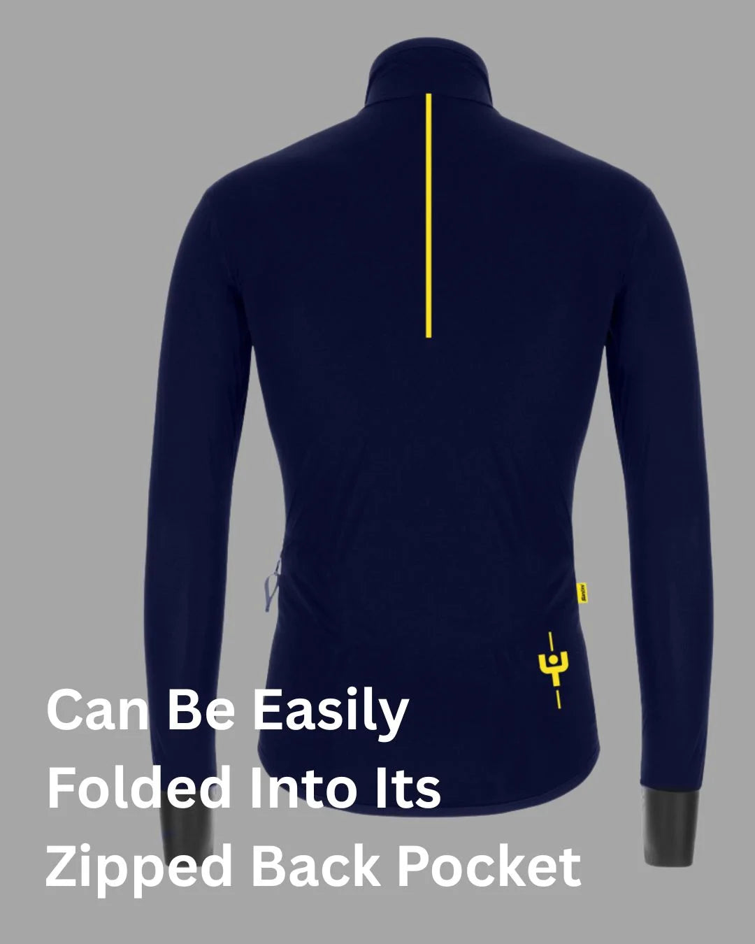 SANTINI Le Maillot Jaune Men Cycling Rain Jacket on triQUIP Sports