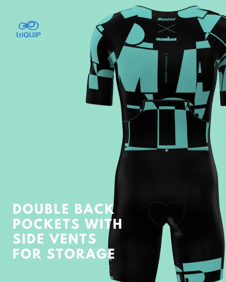 SANTINI Ironman Enigma Short Sleeves Men Trisuit on triQUIP Sports
