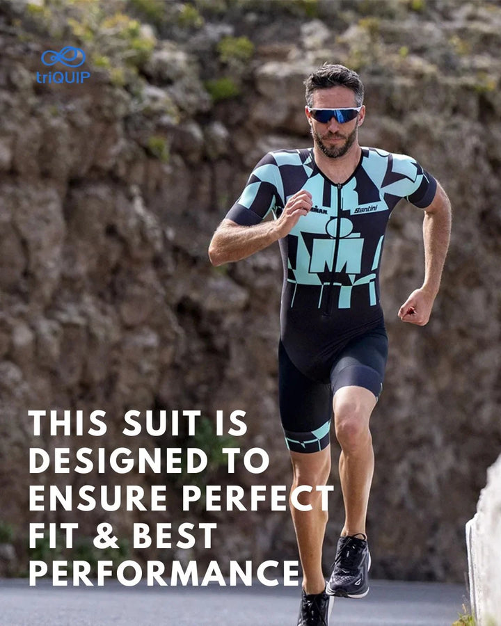 SANTINI Ironman Enigma Short Sleeves Men Trisuit on triQUIP Sports