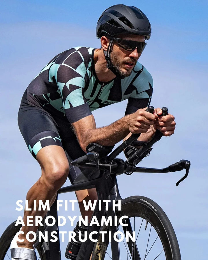 SANTINI Ironman Enigma Short Sleeves Men Trisuit on triQUIP Sports
