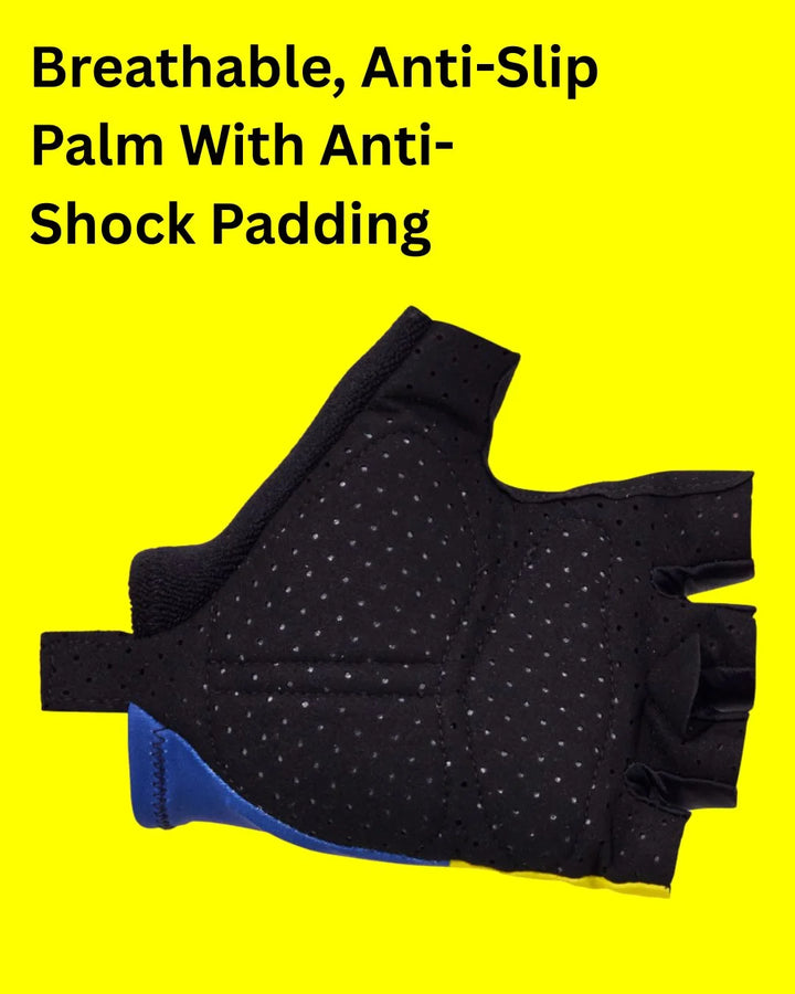 SANTINI Maillot Jaune Col de la Madeleine Cycling Gloves on triQUIP Sports