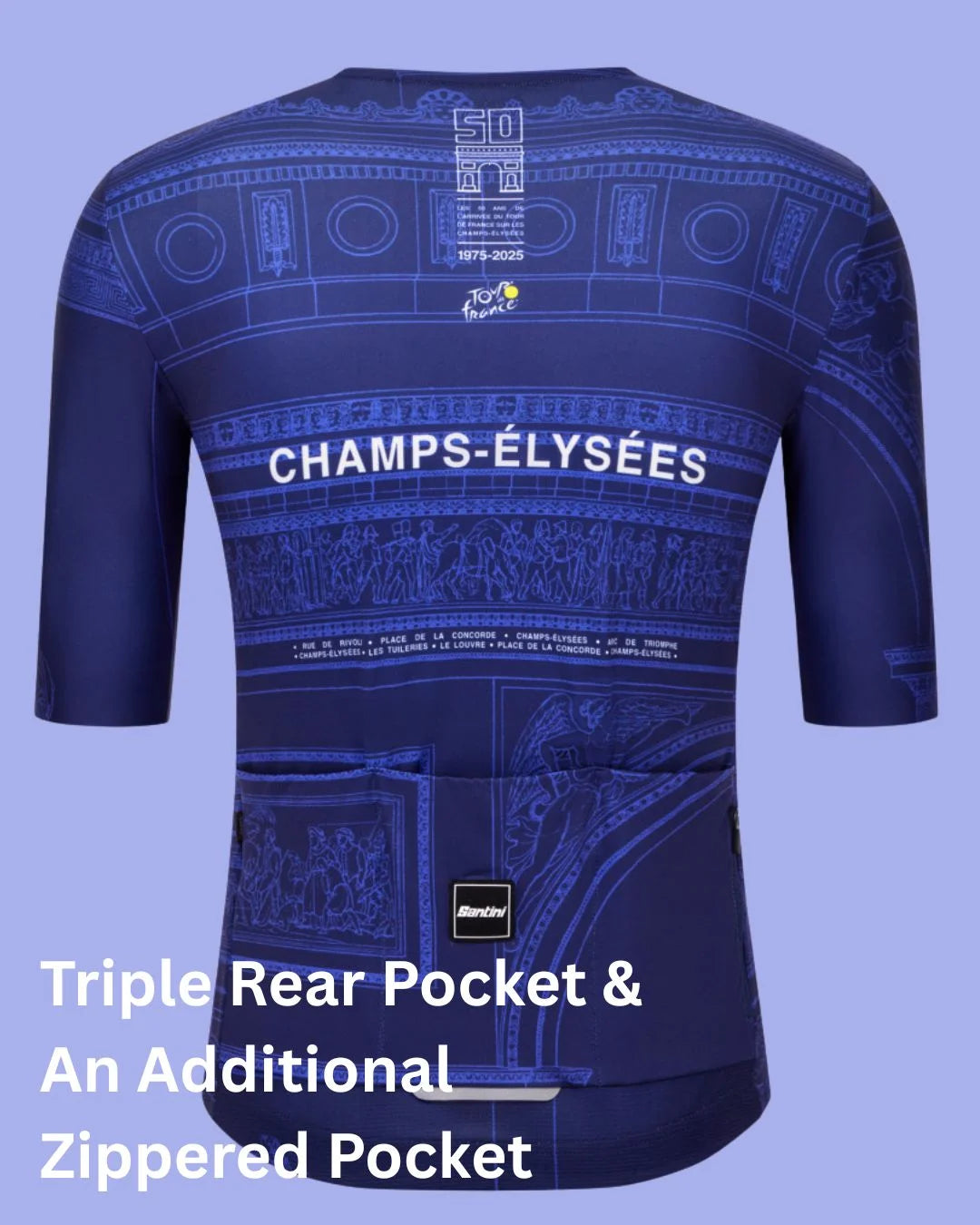 SANTINI Tour De France Arrivee Arc De Triomphe Unisex Jersey on triQUIP Sports