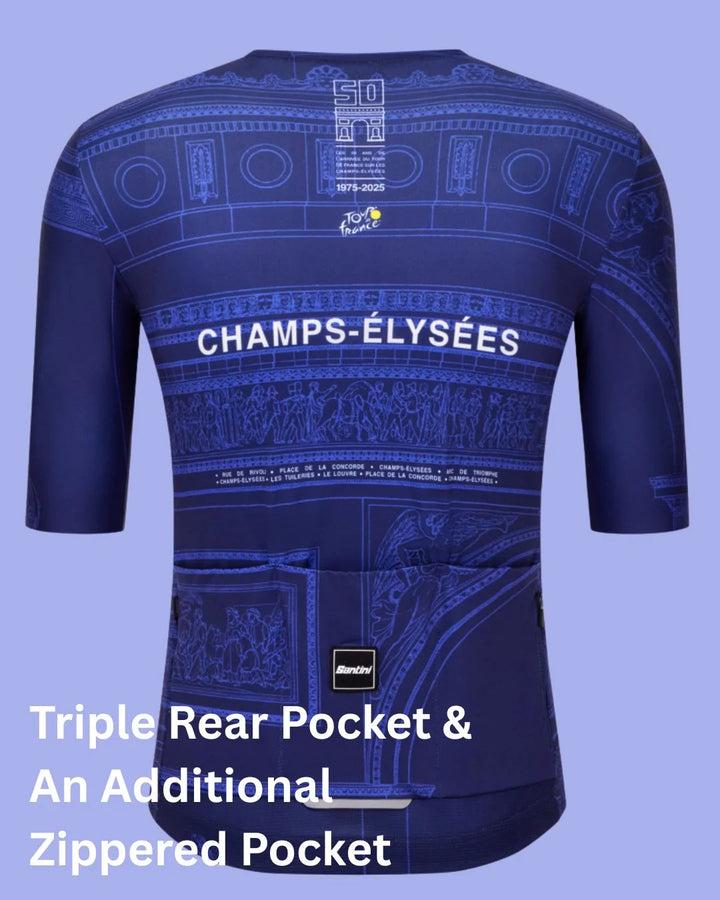 SANTINI Tour De France Arrivee Arc De Triomphe Unisex Jersey on triQUIP Sports