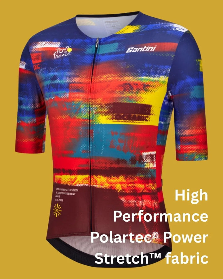 SANTINI Tour de France Arrivée Dash Unisex Cycling Jersey on triQUIP Sports