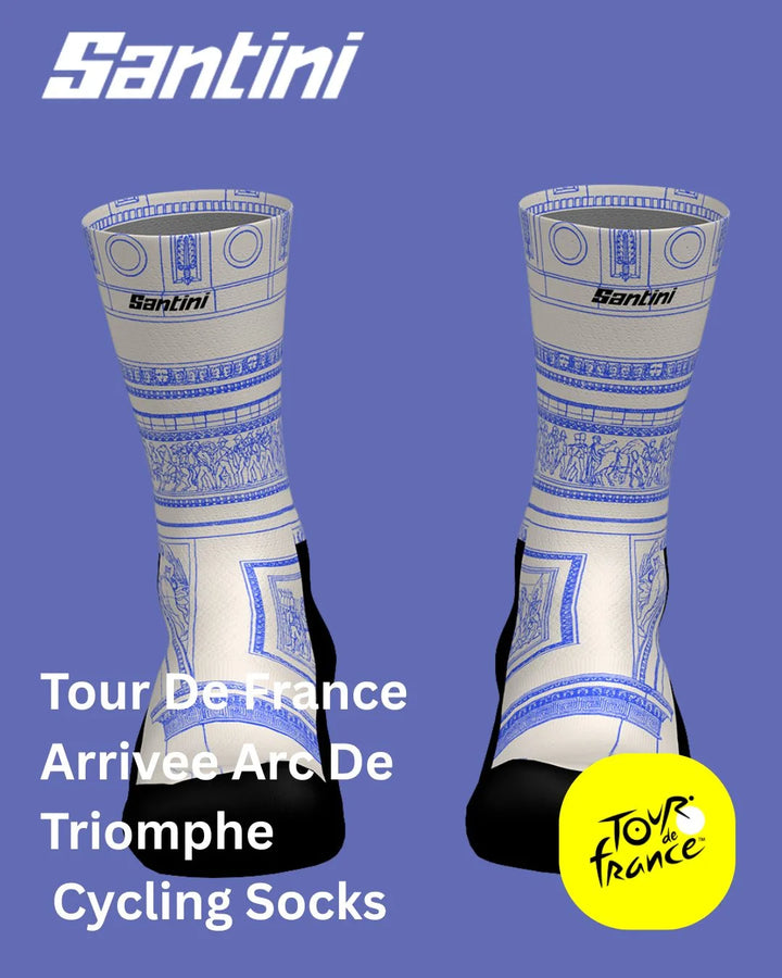 SANTINI Tour De France Arrivee Arc De Triomphe Socks on triQUIP Sports